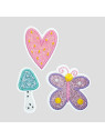 Rabauz Textilstickerset Purple Flowers