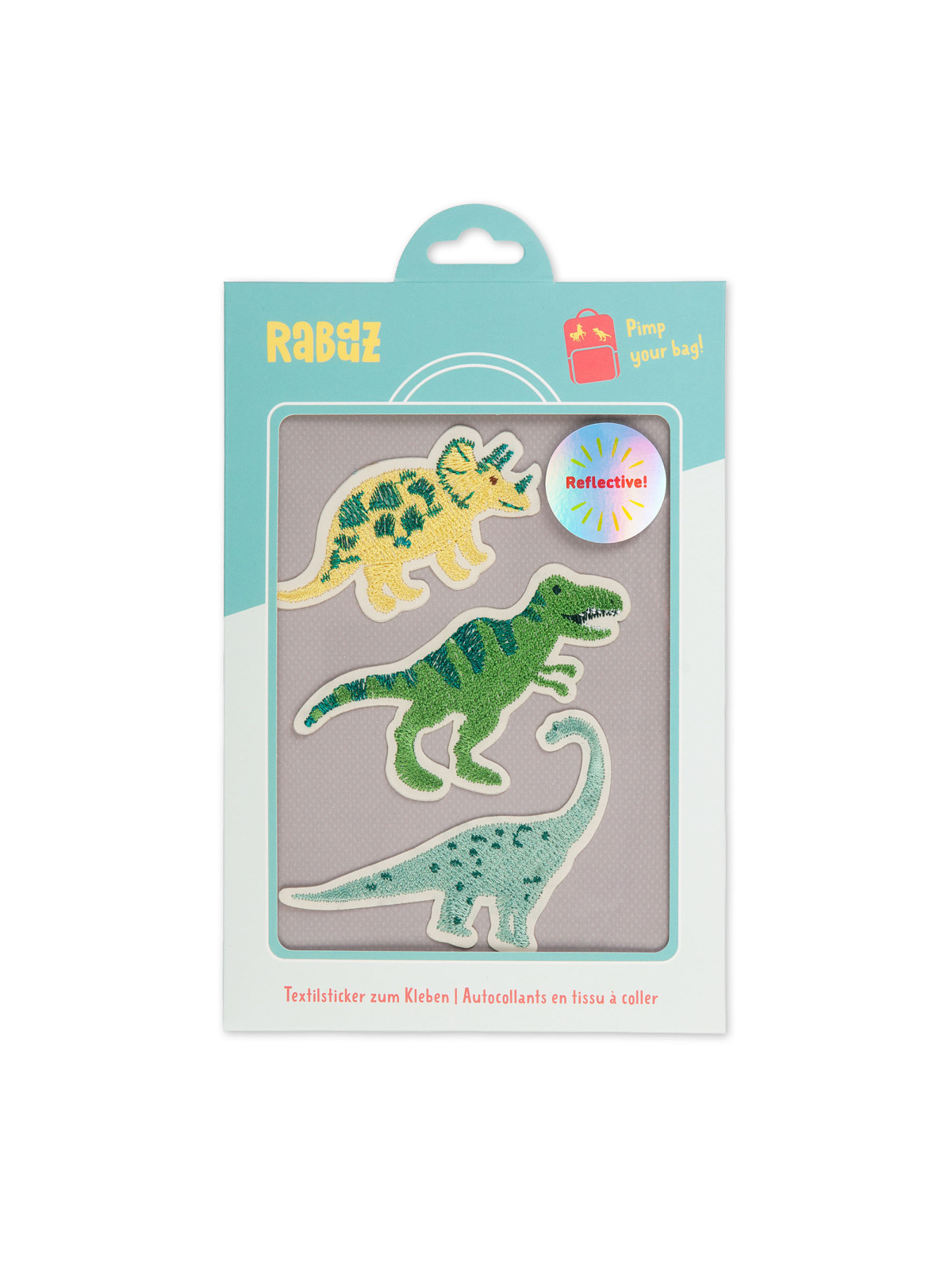 Rabauz Textilstickerset Dino Eden mit Verpackung