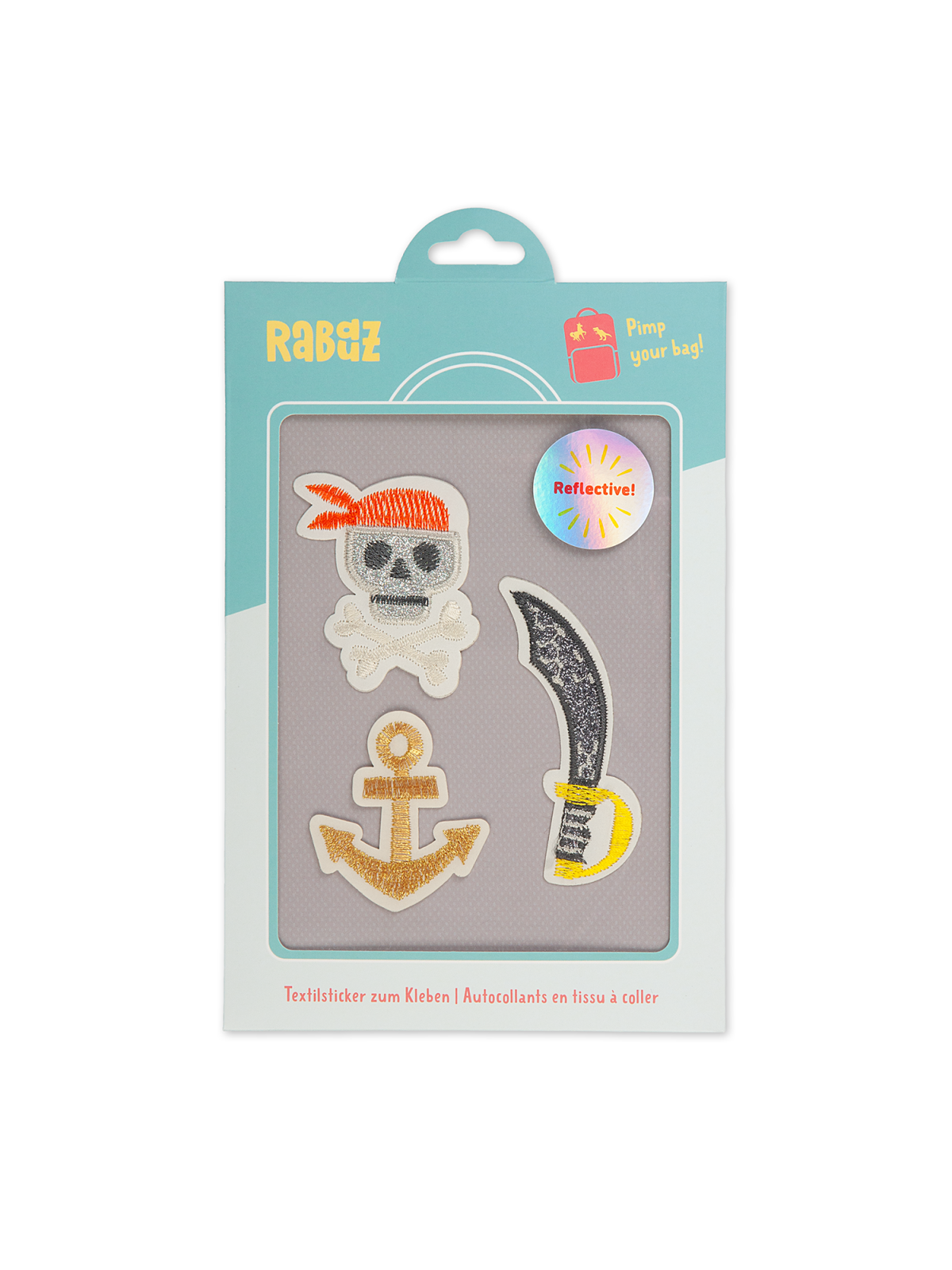 Rabauz Textilstickerset Pirate Ketchup mit Verpackung