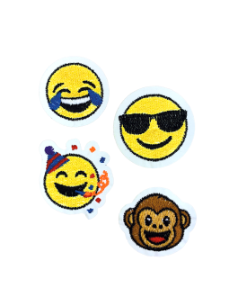 Rabauz Textilstickerset Cyber Emojis