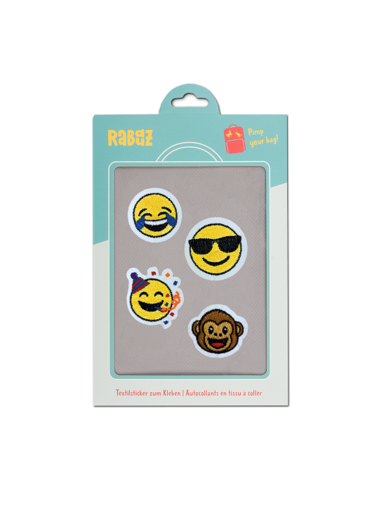 Rabauz Textilstickerset Cyber Emojis