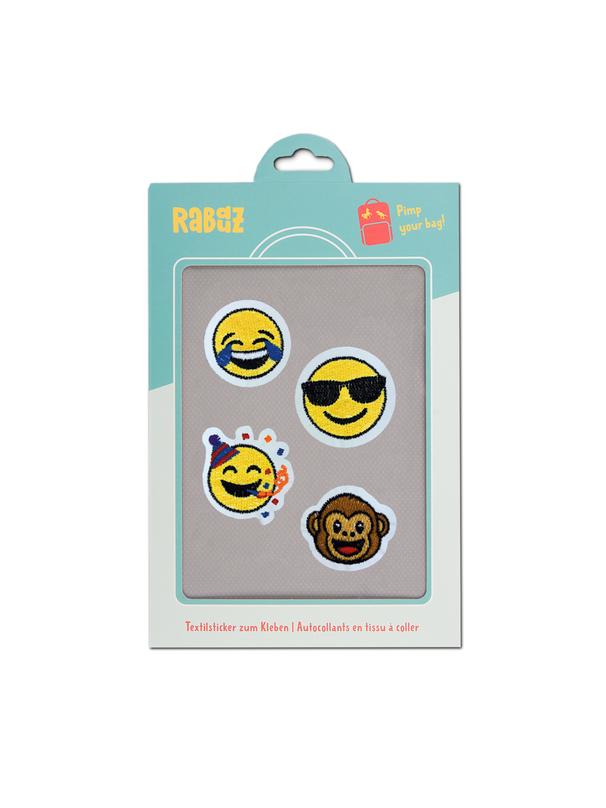 Rabauz Textilstickerset Cyber Emojis