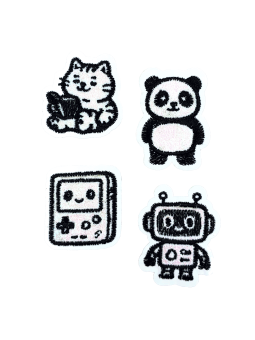 Rabauz Textilstickerset Unexplored Black&White