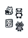 Rabauz Textilstickerset Unexplored Black&White